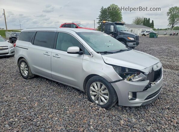 KNDMC5C1XG6136962 2016 KIA SEDONA Серебряный Передняя правая четверть