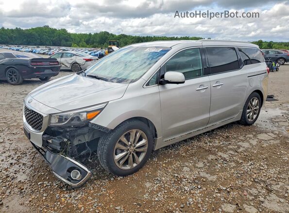 KNDME5C15G6128231 2016 KIA SEDONA Silver Передня ліва чверть