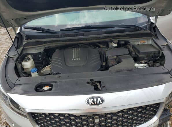 KNDME5C15G6128231 2016 KIA SEDONA Silver Вид підкапотного простору