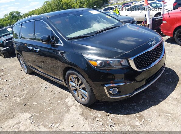 KNDME5C18G6127686 2016 KIA SEDONA Черный Передняя правая четверть