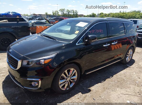 KNDME5C18G6127686 2016 KIA SEDONA Черный Передняя левая четверть