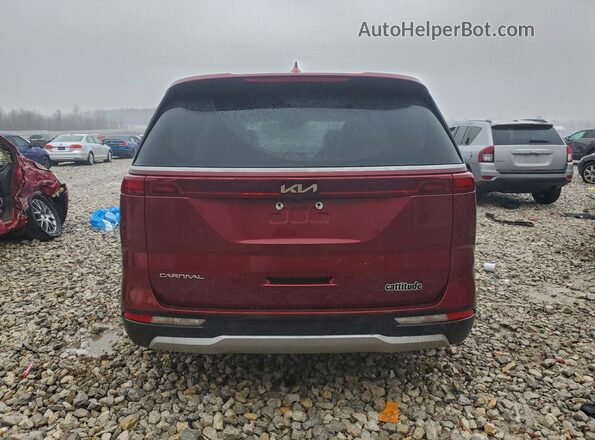 KNDNB4H34P6241511 2023 KIA CARNIVAL Бордовый Вид сзади
