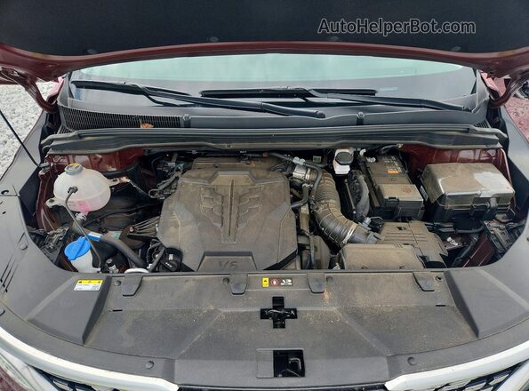 KNDNE5H34R6415352 2024 KIA CARNIVAL Maroon Widok komory silnika