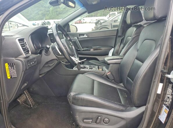 KNDP63AC4M7928754 2021 KIA SPORTAGE Черный Вид салона спереди
