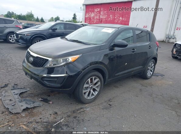 KNDPB3AC0G7857763 2016 KIA SPORTAGE Черный Передняя левая четверть