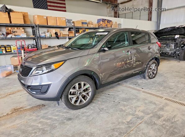 KNDPBCAC1G7871591 2016 KIA SPORTAGE Gray წინა მარცხენა ხედი სამი მეოთხედიდან
