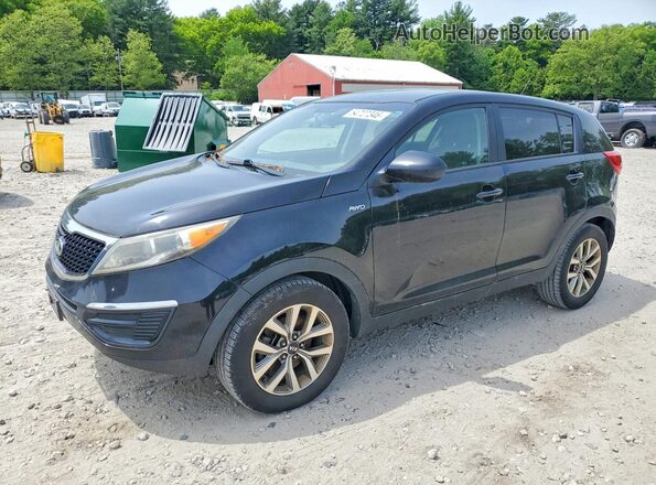 KNDPBCACXG7864798 2016 KIA SPORTAGE Black Առջևի ձախ երեք քառորդ տեսարան