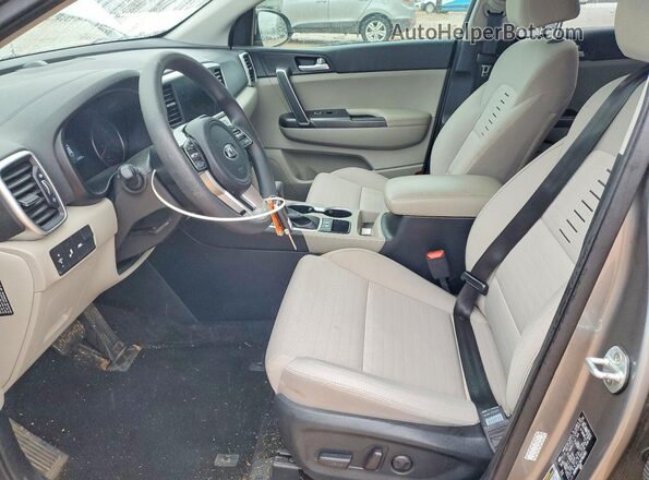 KNDPM3AC2M7902983 2021 KIA SPORTAGE Gray Widok wnętrza z przodu