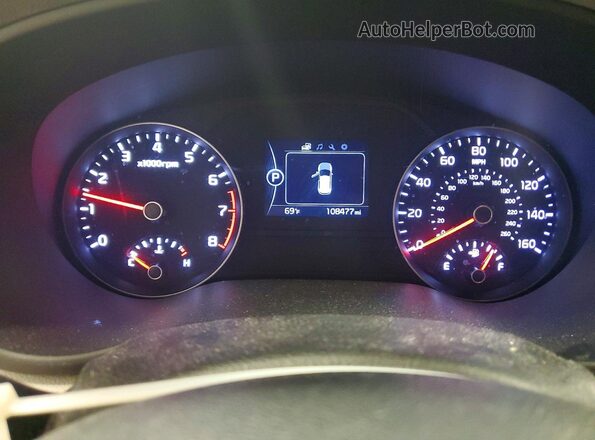KNDPM3AC4H7209869 2017 KIA SPORTAGE Синий Вид щитка приборов