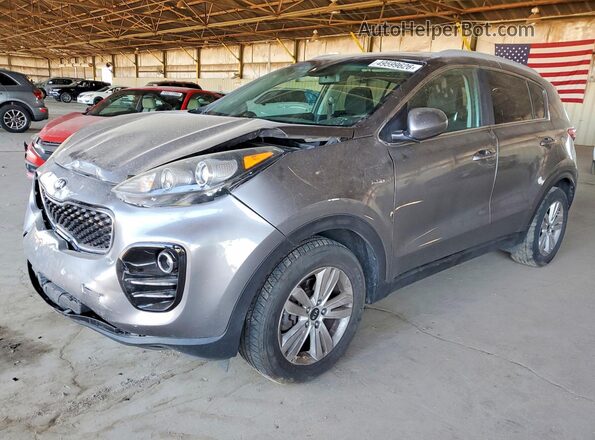 KNDPMCAC0J7393116 2018 KIA SPORTAGE Серый Передняя левая четверть