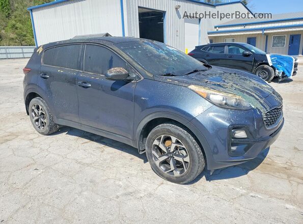 KNDPMCAC0M7869370 2021 KIA SPORTAGE Синий Передняя правая четверть
