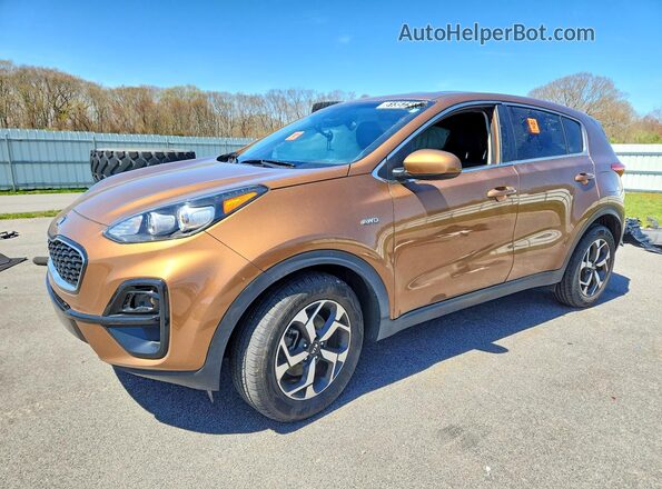 KNDPMCAC0M7922701 2021 KIA SPORTAGE Коричневый Передняя левая четверть