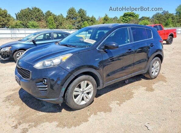 KNDPMCAC1H7078433 2017 KIA SPORTAGE Black Vista tres cuartos delantera izquierda