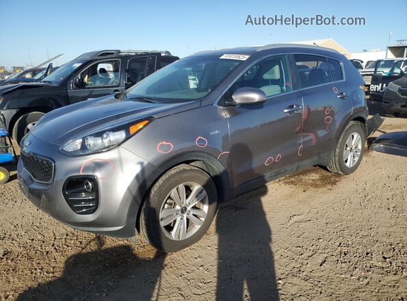 KNDPMCAC2J7438105 2018 KIA SPORTAGE Gray წინა მარცხენა ხედი სამი მეოთხედიდან