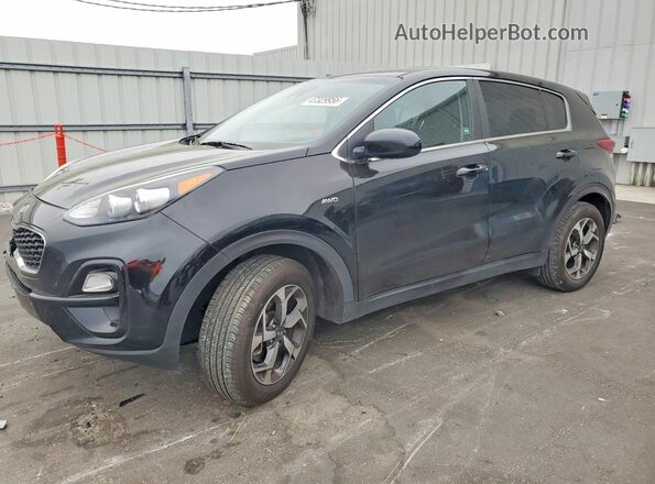 KNDPMCAC6M7938742 2021 KIA SPORTAGE Черный Передняя левая четверть