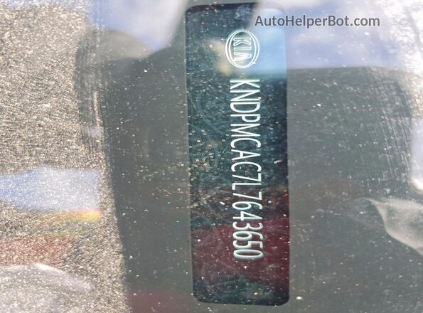 KNDPMCAC7L7643650 2020 KIA SPORTAGE Black Vista de la etiqueta del VIN