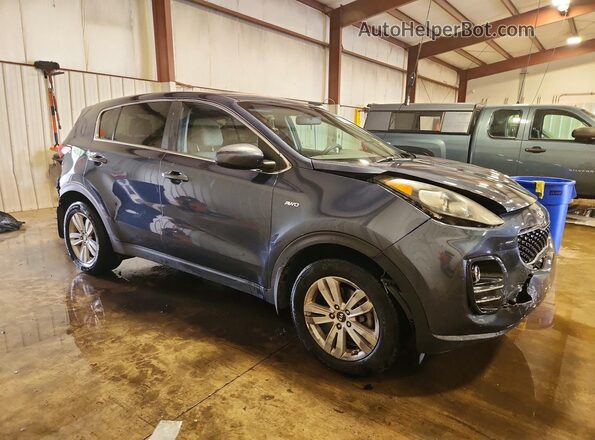 KNDPMCAC8H7101075 2017 KIA SPORTAGE Синий Передняя правая четверть