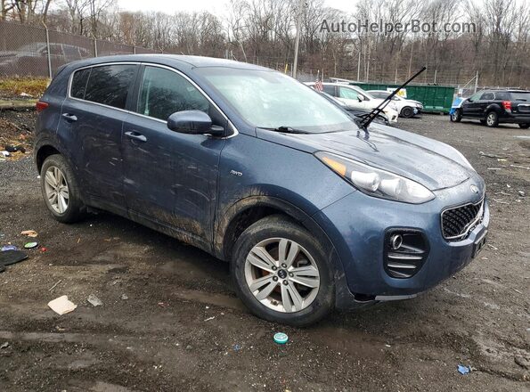 KNDPMCAC9K7627822 2019 KIA SPORTAGE Синий Передняя правая четверть