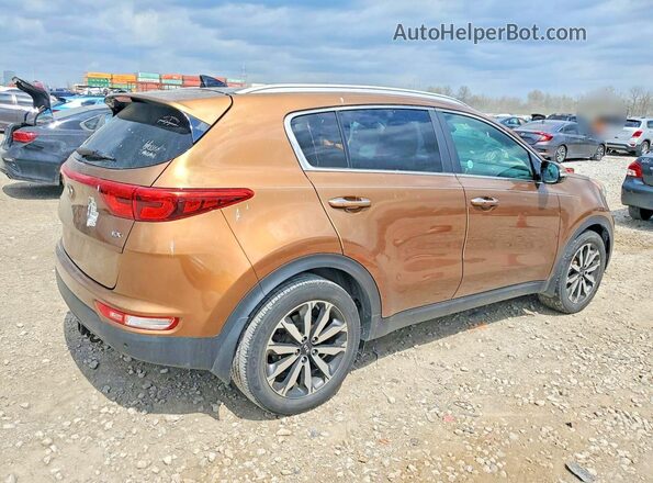 KNDPN3AC2H7236386 2017 KIA SPORTAGE Оранжевый Задняя правая четверть