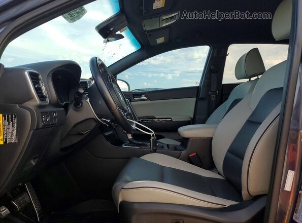 KNDPN3AC4J7442928 2018 KIA SPORTAGE Gray წინა სალონის ხედი