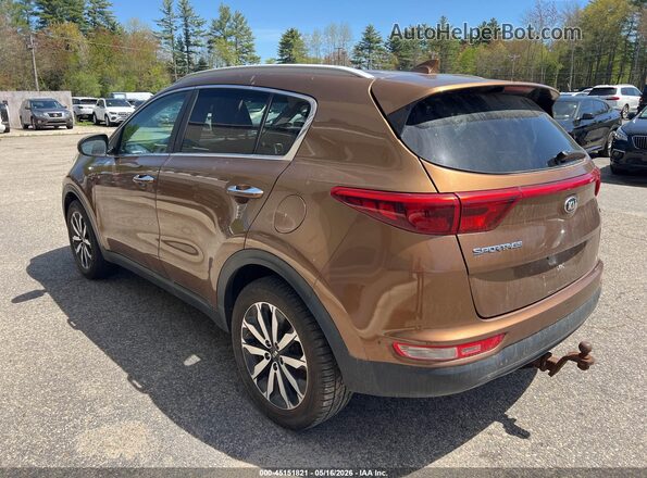 KNDPNCAC2H7032557 2017 KIA SPORTAGE Коричневый Задняя левая четверть