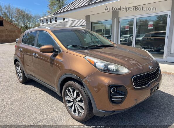KNDPNCAC2H7032557 2017 KIA SPORTAGE Коричневый Передняя правая четверть