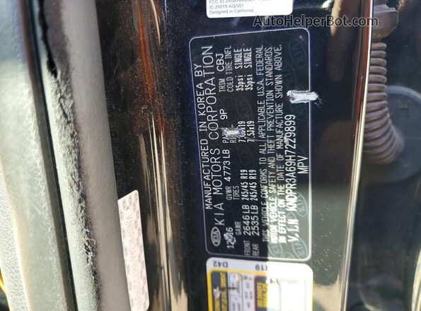 KNDPR3A69H7229899 2017 KIA SPORTAGE Black Вид підкапотного простору