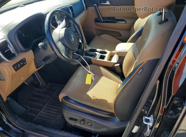 KNDPR3A69H7229899 2017 KIA SPORTAGE Black Вид салону спереду