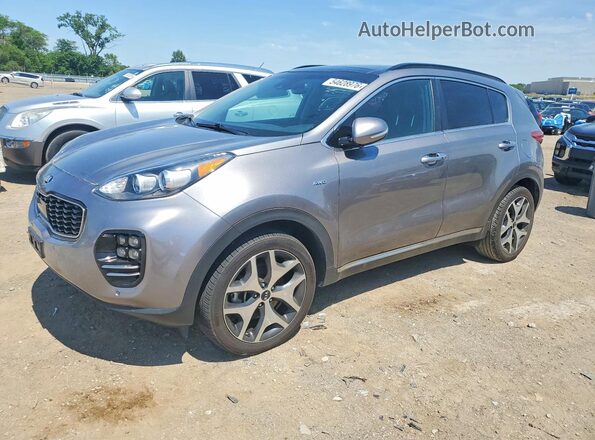KNDPRCA60J7385111 2018 KIA SPORTAGE Gray Vista tres cuartos delantera izquierda