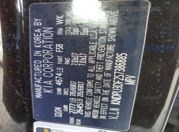 KNDPU3DF2S7386885 2025 KIA SPORTAGE Black Vista del compartimento del motor