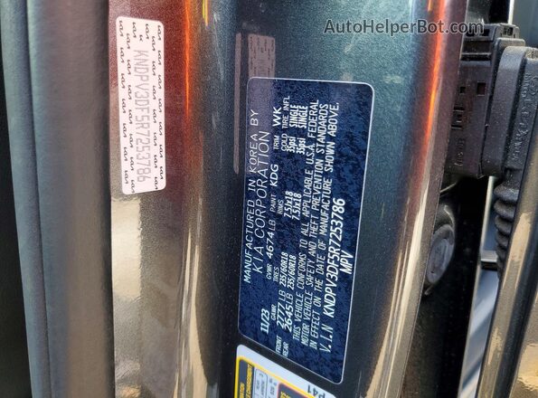 KNDPV3DF5R7253786 2024 KIA SPORTAGE Charcoal Widok naklejki z numerem VIN