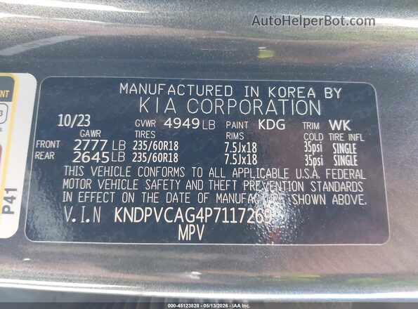 KNDPVCAG4P7117269 2023 KIA SPORTAGE HYBRID Gray Widok komory silnika