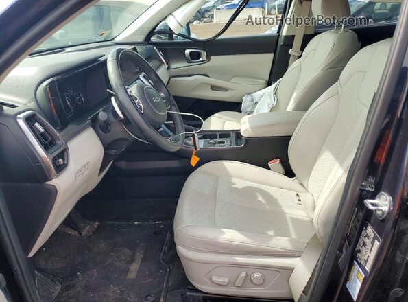 KNDRHDLG0N5080149 2022 KIA SORENTO Black Widok wnętrza z przodu