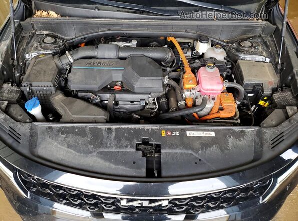 KNDRHDLG9N5117960 2022 KIA SORENTO Black Widok komory silnika