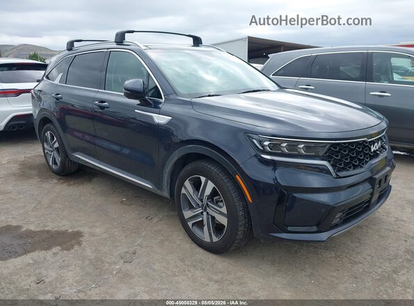 KNDRMDLH1R5259522 2024 KIA SORENTO PLUG-IN HYBRID Dark Blue Передняя правая четверть