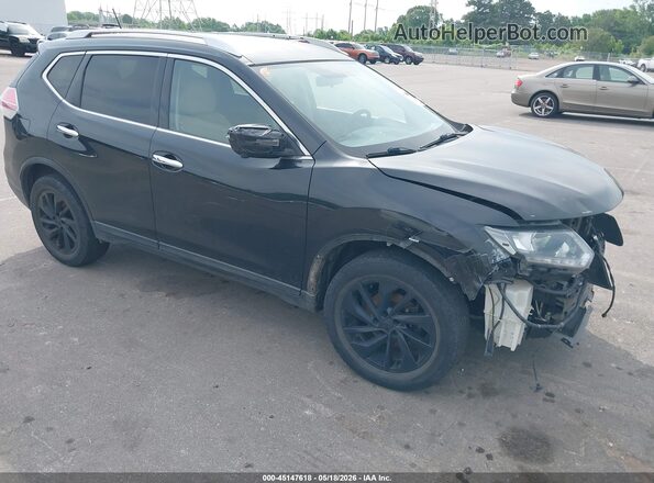 KNMAT2MT0GP736871 2016 NISSAN ROGUE Black Przód prawy