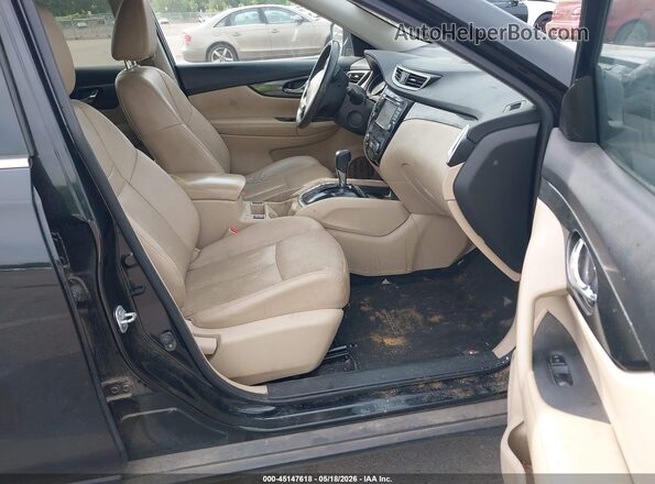 KNMAT2MT0GP736871 2016 NISSAN ROGUE Black Widok wnętrza z przodu
