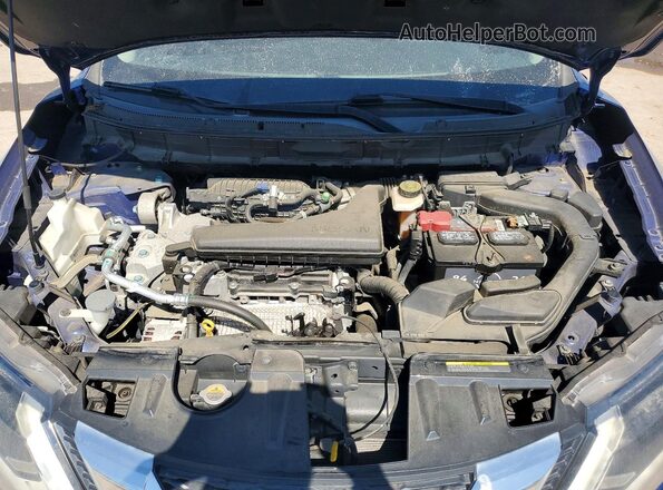 KNMAT2MT2HP609105 2017 NISSAN ROGUE Blue ძრავის განყოფილების ხედი