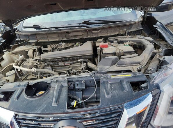 KNMAT2MT2JP514744 2018 NISSAN ROGUE Black Vista del compartimento del motor