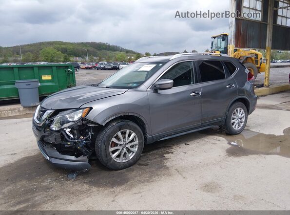 KNMAT2MT2KP554744 2019 NISSAN ROGUE Gray Առջևի ձախ երեք քառորդ տեսարան