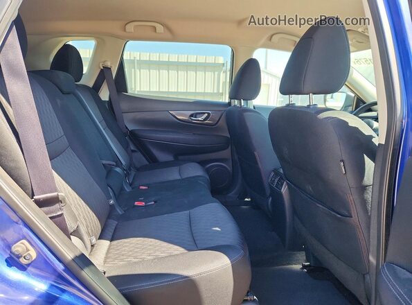 KNMAT2MT3HP540179 2017 NISSAN ROGUE Blue Widok tylnych siedzeń