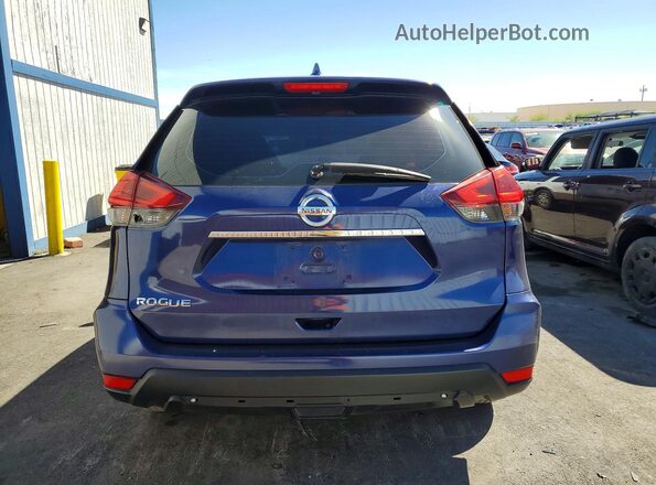 KNMAT2MT3JP539393 2018 NISSAN ROGUE Blue უკანა ხედი