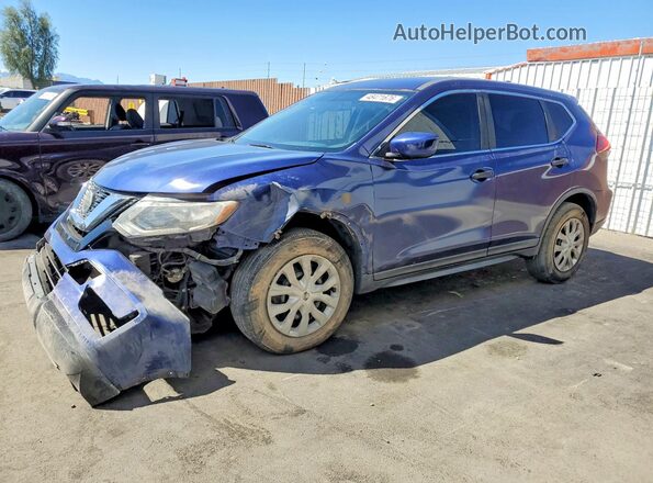 KNMAT2MT3JP539393 2018 NISSAN ROGUE Blue წინა მარცხენა ხედი სამი მეოთხედიდან