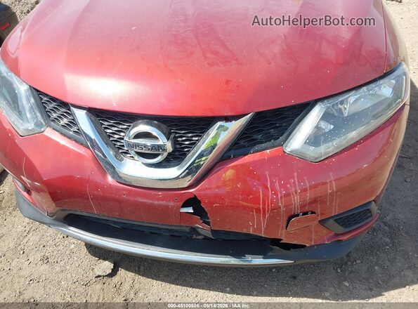 KNMAT2MT4GP701184 2016 NISSAN ROGUE Red Front view