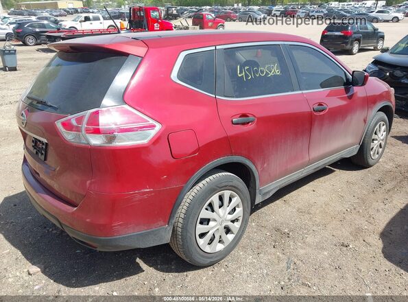 KNMAT2MT4GP701184 2016 NISSAN ROGUE Red Rear right