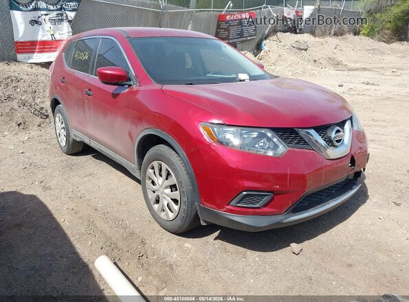KNMAT2MT4GP701184 2016 NISSAN ROGUE Red Front right