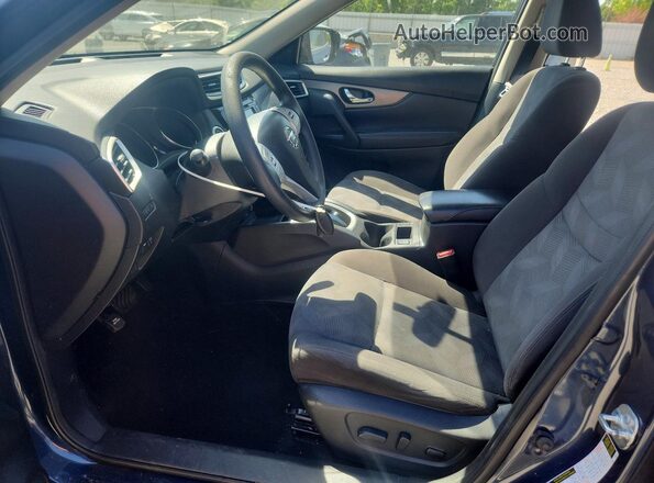 KNMAT2MT7GP615948 2016 NISSAN ROGUE Blue Widok wnętrza z przodu