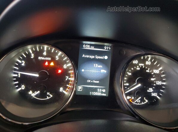 KNMAT2MT9HP524097 2017 NISSAN ROGUE Gray Вид щитка приладів