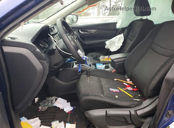 KNMAT2MT9JP597668 2018 NISSAN ROGUE Синий Вид салона спереди