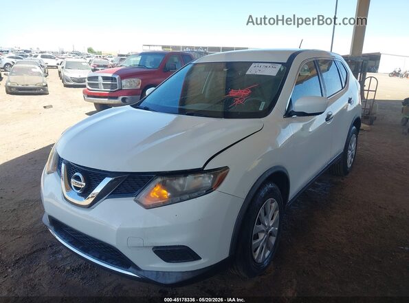KNMAT2MTXGP625602 2016 NISSAN ROGUE White წინა მარცხენა ხედი სამი მეოთხედიდან